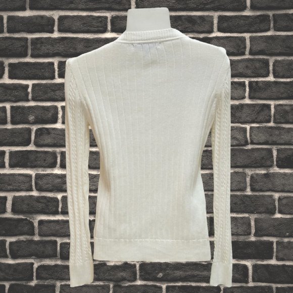 JESSICA White Cotton Cardigan With Pockets - Picture 2 of 5